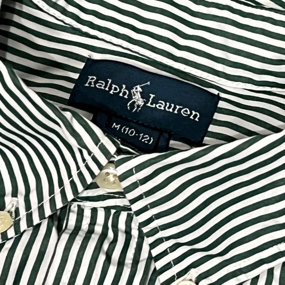 Polo Ralph Lauren Striped Button Down Youth Boys Kids Preppy Button Down Shirt
